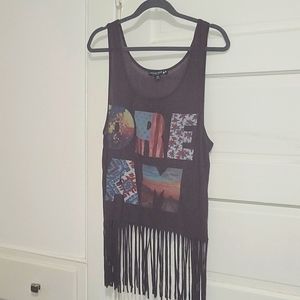 Women's brown tank top